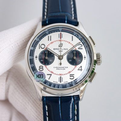 TW Factory Breitling Premier B01 Chrnograph 316L Steel 42mm Asia 7750 Movement White Dial Watch